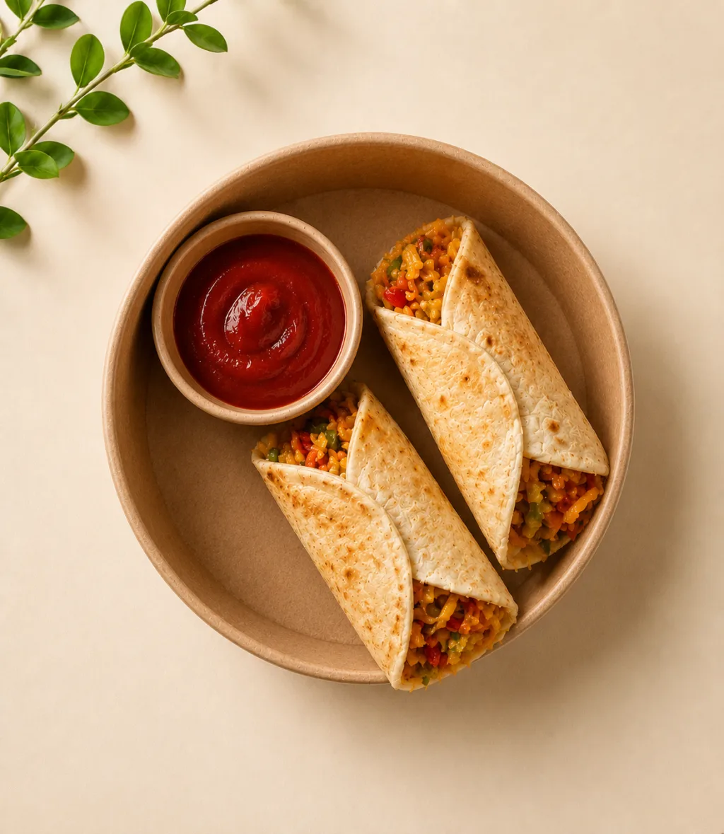Veg wraps with ketchup