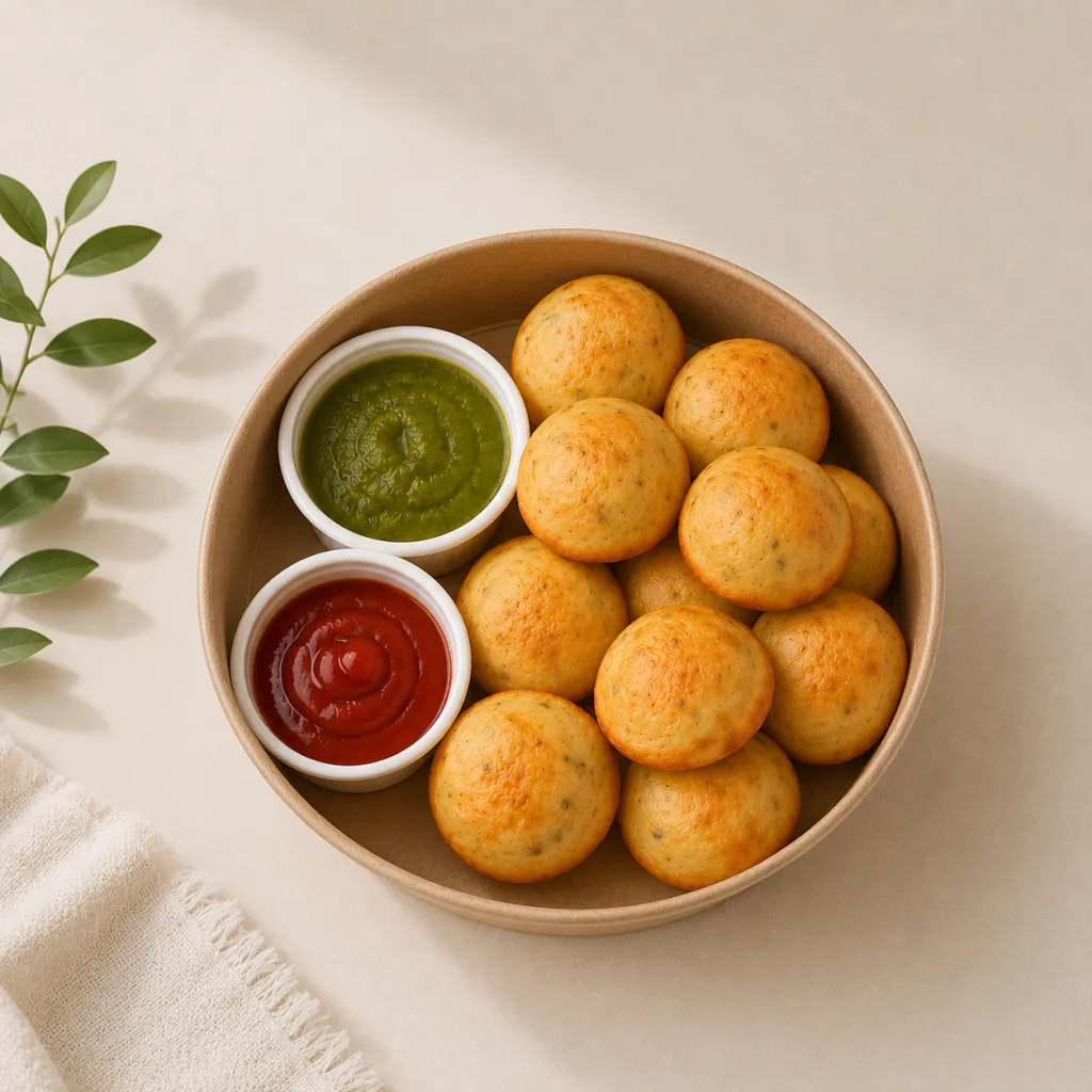 Folded flatbread wraps with dip
